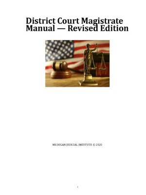 cover image of District Court Magistrate Manual